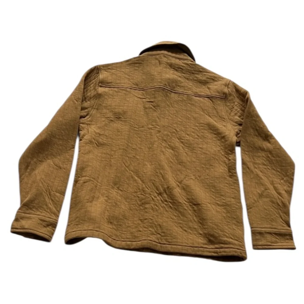 Goodfellow 100% Cotton Outer Quilted Knit Shirt Jacket, Recycled Brown S New